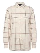 Lexington Clothing Casual Organic Cotton Check Flannel Shirt Kräm
