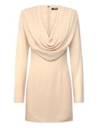 ROTATE Birger Christensen Chiffon Ls Mini Dress Beige