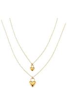 By Jolima Heart Locker Necklace Guld