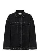 ONLY Onlemmie L/S Studded Dnm Shirt Azg Svart