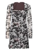 Bubbleroom Short Mesh Frill Dress Brun