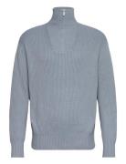Selected Slhdry Ls Knit Relaxed Half Zip Blå