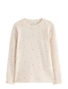 Lindex Top Merino Wool Aop Kräm