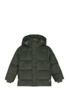 En Fant Jacket Puffer, Corduroy Khaki Green
