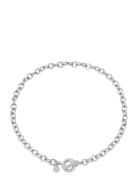 Bud To Rose T-Bar Necklace Gold Silver