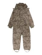En Fant Snowsuit W. Frills Brun