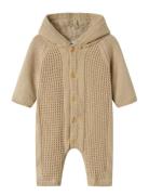 Name It Nbnolly Ls Knit Wholesuit Beige