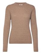 Rosemunde Rwsofia Ls Wool Pointelle Crew Knit Brun