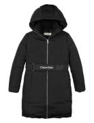 Calvin Klein Classic Belted Coat Svart