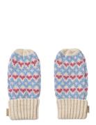 Wheat Jacquard Mittens Haansi Multi/patterned