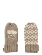 Wheat Jacquard Mittens Towsi Beige