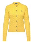 Polo Ralph Lauren Cable-Knit Wool-Cashmere Cardigan Gul