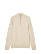 Mads Nørgaard Urban Chase Half Zip Knit Kräm