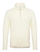Lindbergh Half Zip Rib Knit W?. Over D Col Kräm