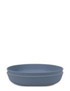 Filibabba Silik Tallerken 2-Pak - Powder Blue Blå