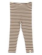 Petit Piao Legging Modal Striped Kräm