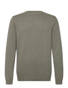 Lindbergh O Neck Recycled Yarn Knit Khaki Green