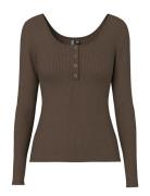 Pieces Pckitte Ls Top Jrs Noos Bc Brun