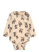 Petit Piao Body L/S Printed Kräm