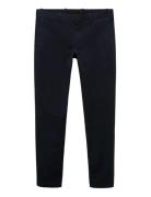 Mango Barna Slim-Fit Twill Chino Trousers Marinblå