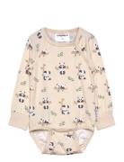 Geggamoja Bamboo Body L.s Navy Dala Horse Beige
