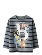 Name It Nmmsulli Bluey Ls Nreg Top Sky Grå