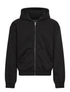 Weekday Loose Fit Blocked Zip Hoodie Svart