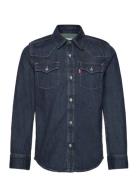 Levi's Lw-L/S Woven Top Marinblå