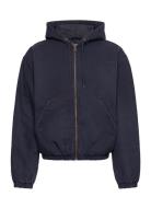 Weekday Hooded Bomber Jacket Marinblå