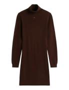 Tommy Jeans Tjw Ess Turtleneck Sweater Dress Brun