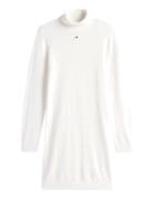 Tommy Jeans Tjw Ess Turtleneck Sweater Dress Vit