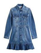 Tommy Jeans Western Denim Dress Di2057 Blå