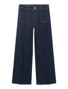 Mango Wide Leg Jeans With Pockets Marinblå