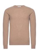 Knowledge Cotton Apparel Lambswool Crew Neck Beige
