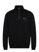 Clean Cut Copenhagen Patrick Half-Zip Sweatshirt Svart
