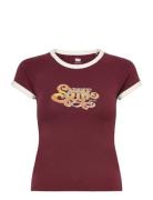 Levi's® Gr Riley Raglan Tee Glitz Sadd Burgundy