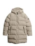 Superdry Hooded Sports Puffer Mid Jkt Beige