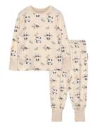 Geggamoja Bamboo Two Piece Pyjamas Christmas Doddi Kräm