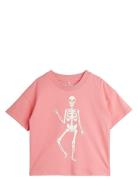 Mini Rodini Skeleton Sp Ss Tee Rosa