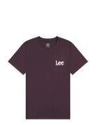 Lee Jeans Medium Wobbly Lee Tee Burgundy
