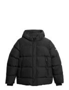 Superdry Hooded 5 Baffle Sports Puffer Svart