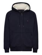 Tommy Hilfiger Teddy Lined Hdd Zip Through Marinblå
