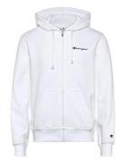 Champion Full Zip Hoodie Sweatshirt Vit