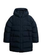 Superdry Hooded Sports Puffer Mid Jkt Marinblå