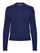 Polo Ralph Lauren Cable-Knit Wool-Cashmere Cardigan Marinblå