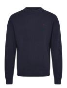 Calvin Klein Jeans Ls Vertical Texture Cttn Crewnk Marinblå