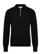 Selected Slhcody Ls Knit Relaxed Half Zip Polo Svart