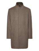 Lindbergh Black Detachable Collar Wool Coat Brun