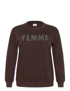 Kaffe Curve Kcelise Sweatshirt Brun
