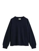 GANT Superfine Lambswool C-Neck Marinblå
